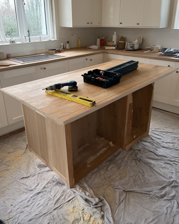 Kitchen fitting in progress