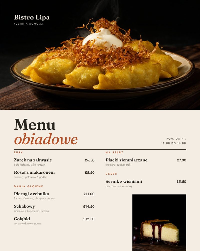 Bistro Lipa menu A4