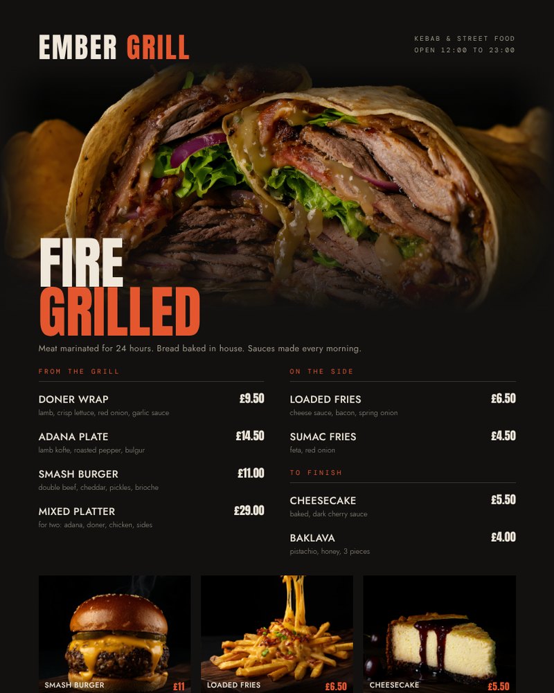 Menu A4