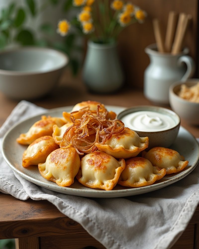 Fried pierogi